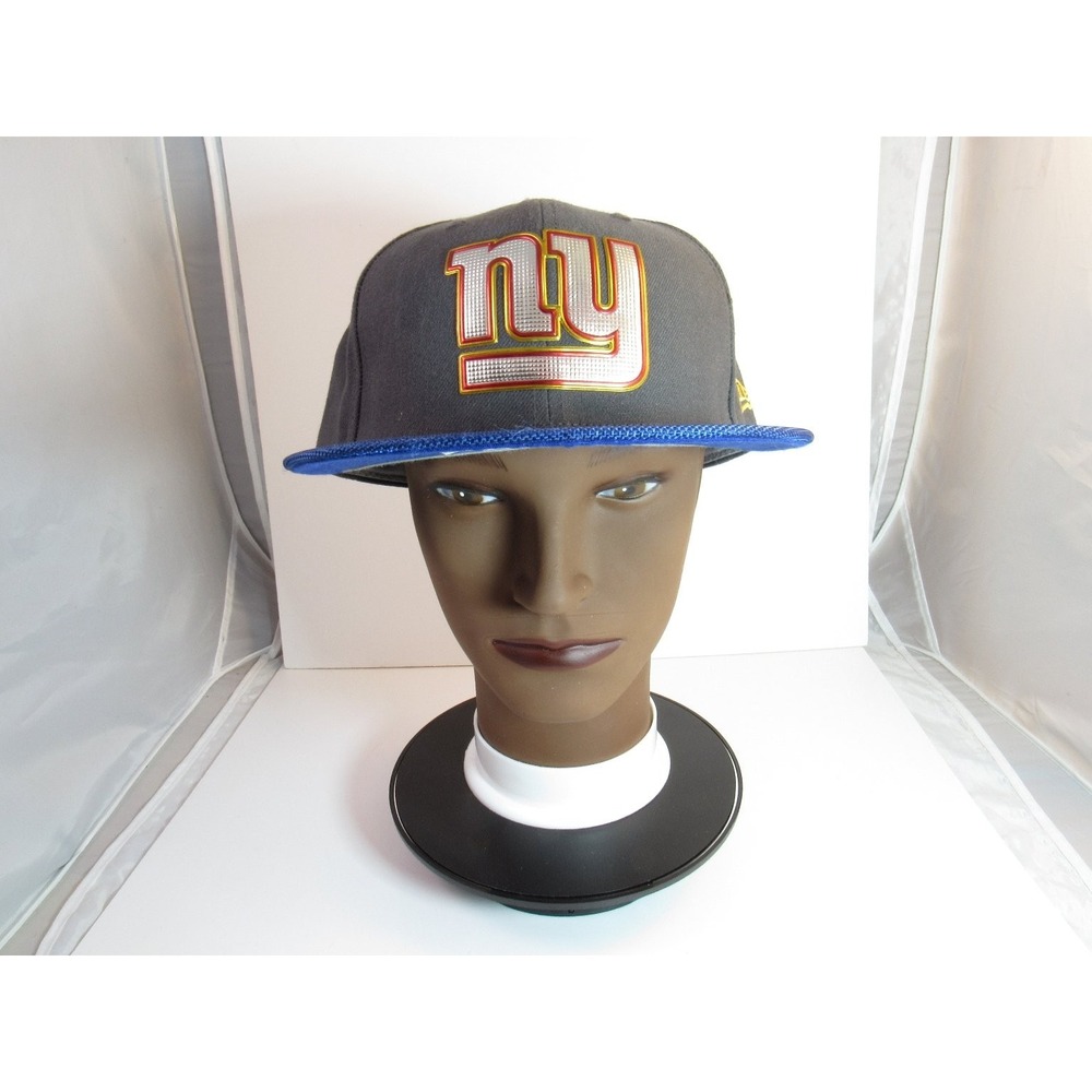 New York Giants Hat New Era 59FIFTY Men's 7 3/4 Gray Blue NFL Gold Collection